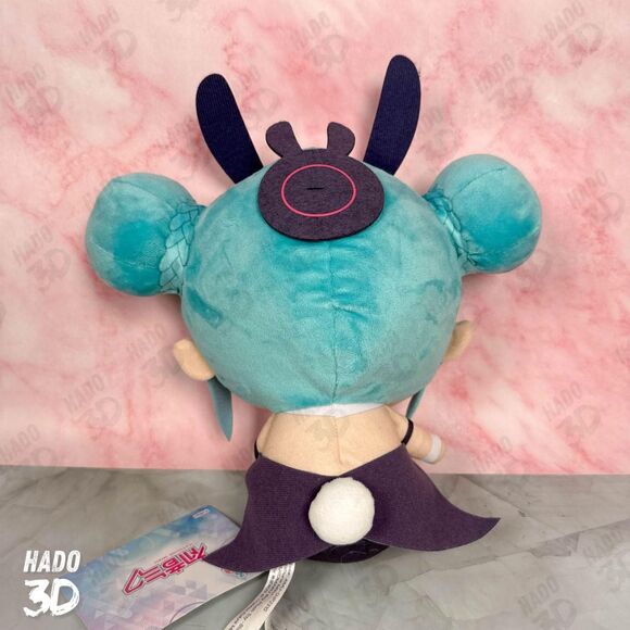 Hatsune Miku Kyurumaru Plush Toy Doll Black Bunny 10IN by FuRyu NEW US SELLER - Picture 7 of 8